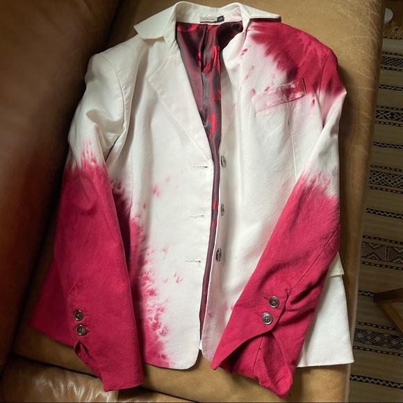 Hand Tie dyed vintage blazer jacket - Picture 7 of 16